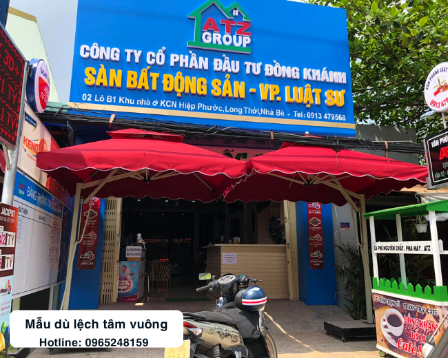 dù che nắng tại Đà Lạt Lâm Đồng mẫu dù lệch tâm vuông..png