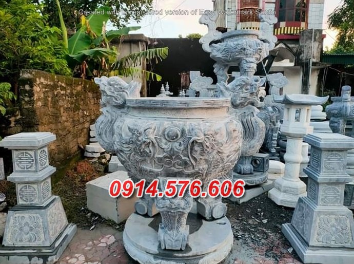 Long an 15+ mẫu lư hương đá xanh đẹp bán.jpg