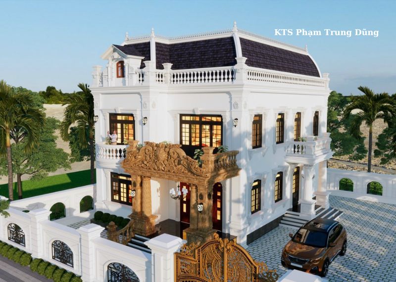Mau nha 1 tret 1 lau 8x12 mai Mansard co 3 phong ngu Nhat Tin 3.jpg