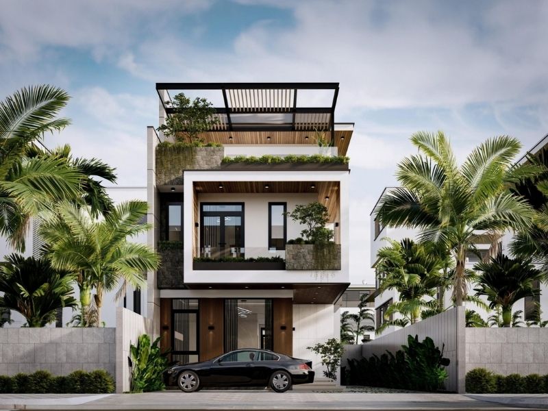 Mẫu nhà mái bằng 2 tầng đẹp mãn nhãn Xây dựng Nhất Tín 7.jpg