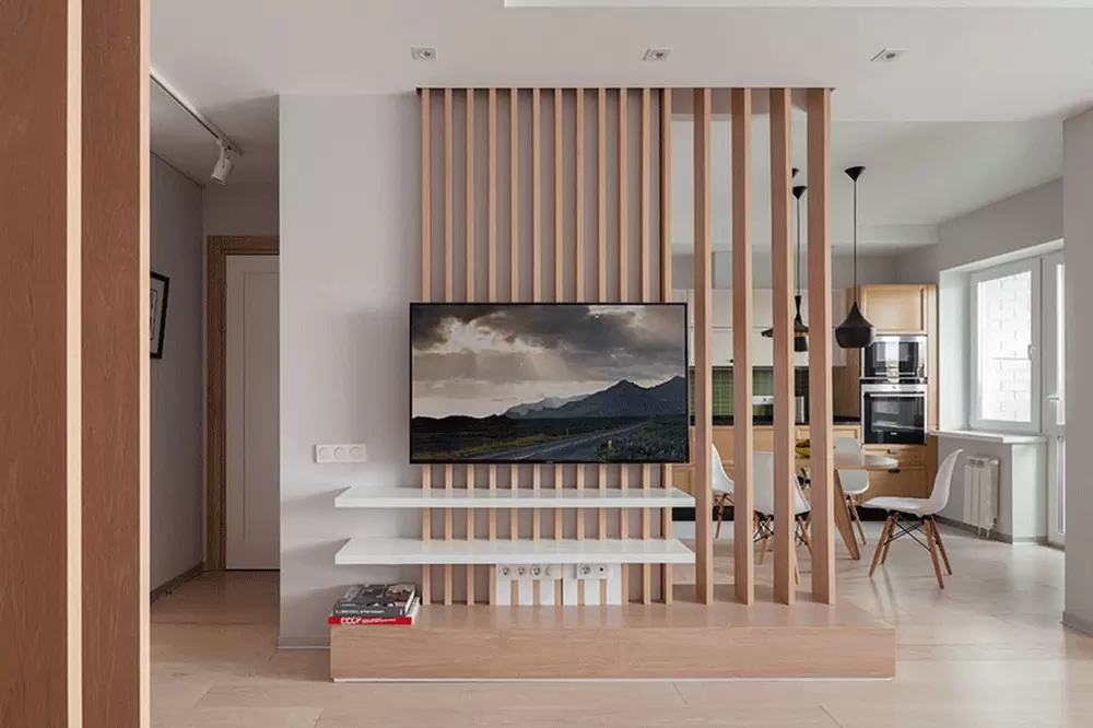 Thiết kế chung cư 2 phòng ngủ phòng khách liền bếp