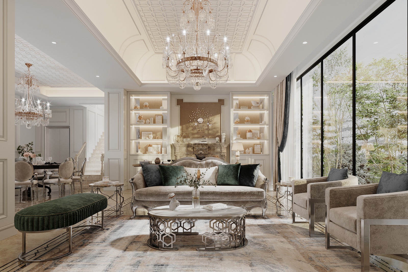 Thiết kế căn hộ duplex phong cách tân cổ điển