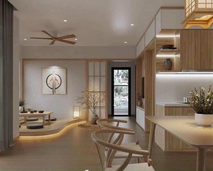 Thiết kế căn hộ studio phân tách không gian bằng kệ mở đa năng