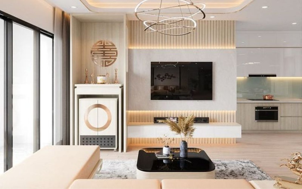 Thiết kế chung cư 2 phòng ngủ hiện đại