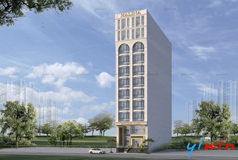 Thiết kế khách sạn 4 sao tân cổ điển Halina Hotel sang trọng, bề thế.png