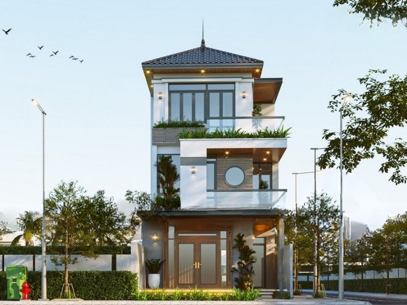 Thiết kế nhà 72m2 3 tầng ban công kính rộng thoáng Xây dựng Nhất Tín 1.jpg