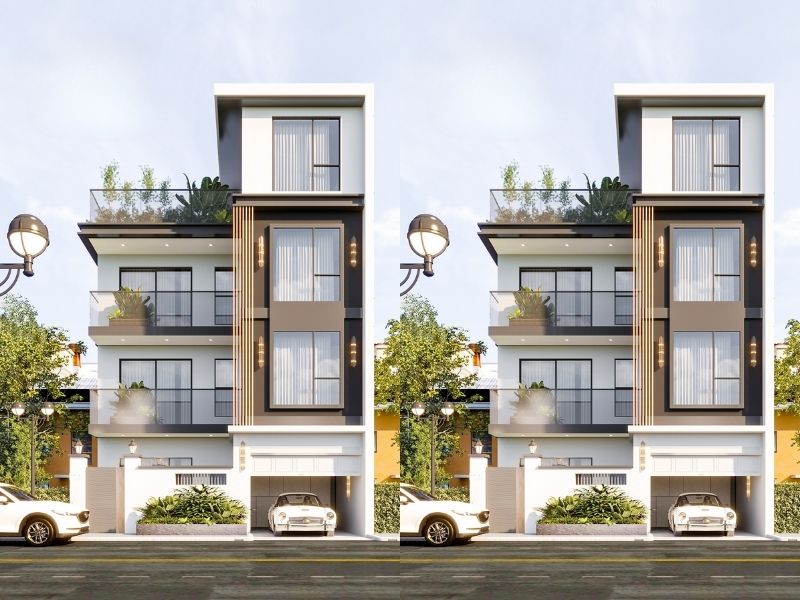 Thiết kế nhà phố 140m2 3 tầng 1 tum mang đến hơi thở Hiện Đại Xây dựng Nha...jpg