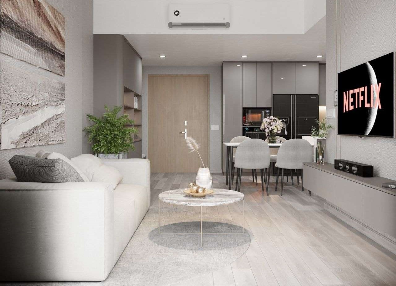 Thiết kế căn hộ chung cư 45m2 1 phòng ngủ đẹp