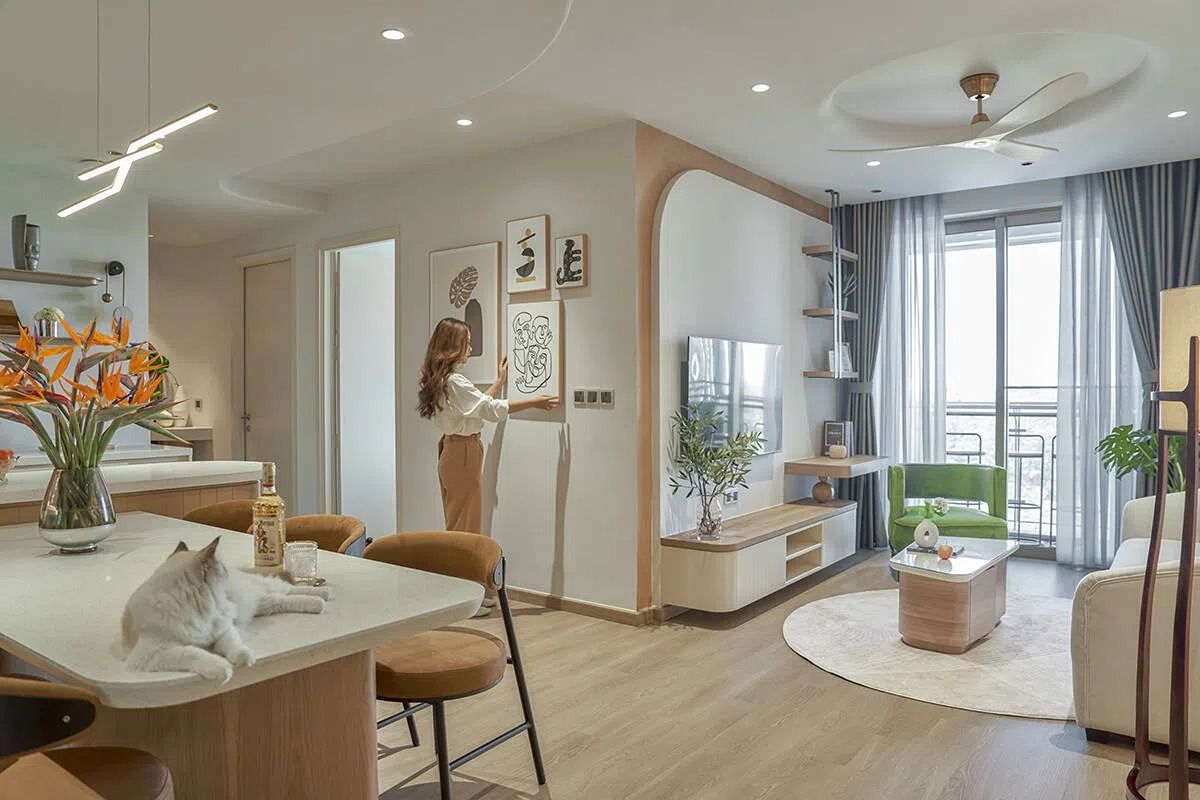 Thiết kế nội thất chung cư 45m2 1 phòng ngủ